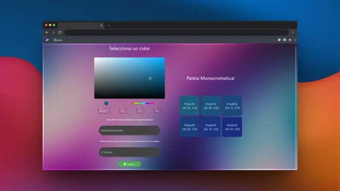Imagen para proyecto Bloom – Generador de Paletas